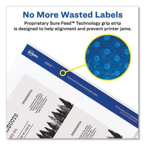 Avery Durable Water-resistant Wraparound Labels W/ Sure Feed 3.25 X 7.75 16/pk - Office - Avery®