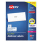 Avery Easy Peel White Address Labels W/ Sure Feed Technology Inkjet Printers 1 X 2.63 White 30/sheet 100 Sheets/box - Office - Avery®