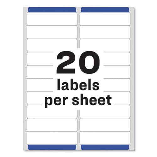 Avery Easy Peel White Address Labels W/ Sure Feed Technology Inkjet Printers 1 X 4 White 20/sheet 25 Sheets/pack - Office - Avery®