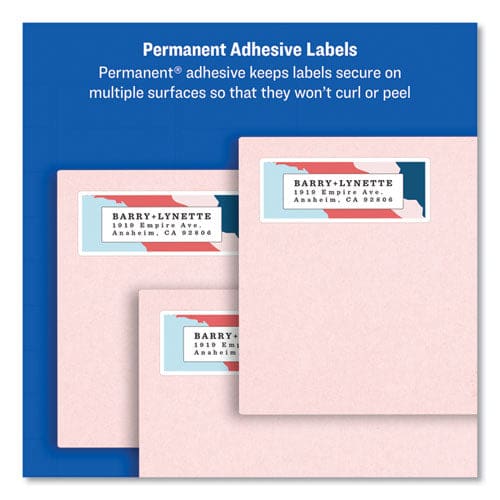 Avery Easy Peel White Address Labels W/ Sure Feed Technology Laser Printers 1.33 X 4 White 14/sheet 100 Sheets/box - Office - Avery®