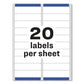 Avery Easy Peel White Address Labels W/ Sure Feed Technology Laser Printers 1 X 4 White 20/sheet 25 Sheets/pack - Office - Avery®