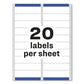 Avery Easy Peel White Address Labels W/ Sure Feed Technology Laser Printers 1 X 4 White 20/sheet 250 Sheets/box - Office - Avery®