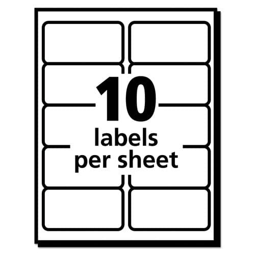 Avery Ecofriendly Mailing Labels Inkjet/laser Printers 2 X 4 White 10/sheet 25 Sheets/pack - Office - Avery®