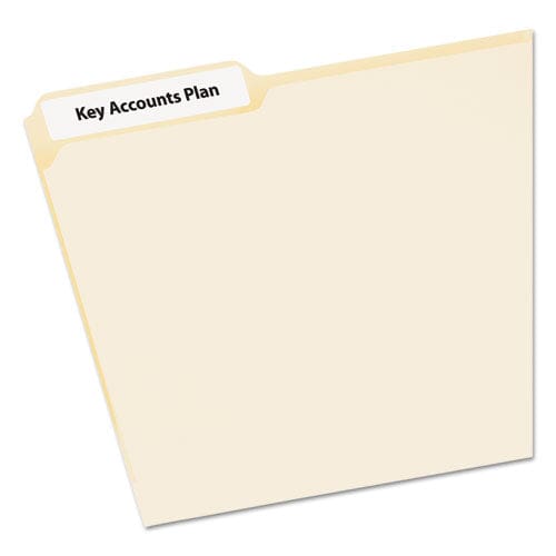 Avery Ecofriendly Permanent File Folder Labels 0.66 X 3.44 White 30/sheet 50 Sheets/pack - Office - Avery®