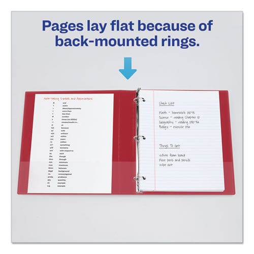 Avery Economy Non-view Binder With Round Rings 3 Rings 1 Capacity 11 X 8.5 Red (3310) - School Supplies - Avery®