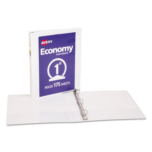 Avery Economy View Binder With Round Rings 3 Rings 1 Capacity 11 X 8.5 White (5711) - School Supplies - Avery®