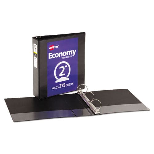 Avery Economy View Binder With Round Rings 3 Rings 2 Capacity 11 X 8.5 Black (5730) - School Supplies - Avery®