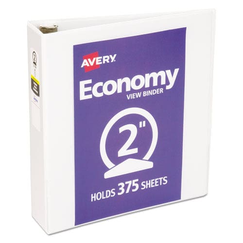 Avery Economy View Binder With Round Rings 3 Rings 2 Capacity 11 X 8.5 White (5731) - School Supplies - Avery®