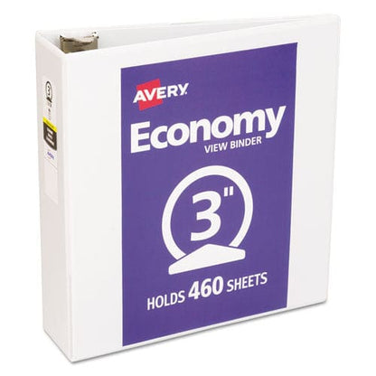 Avery Economy View Binder With Round Rings 3 Rings 3 Capacity 11 X 8.5 White (5741) - School Supplies - Avery®