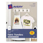 Avery Fabric Transfers 8.5 X 11 White 12/pack - School Supplies - Avery®