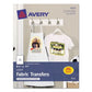 Avery Fabric Transfers 8.5 X 11 White 18/pack - School Supplies - Avery®