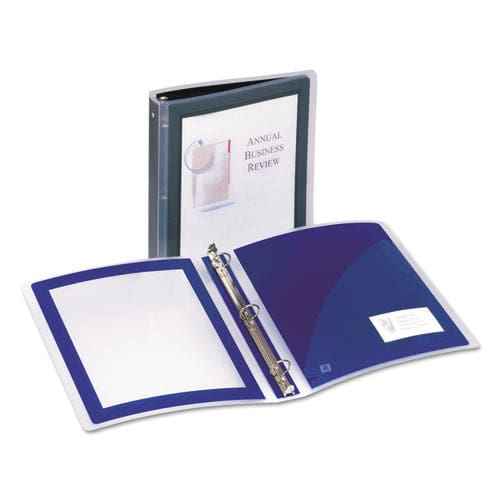 Avery Flexi-view Binder With Round Rings 3 Rings 1 Capacity 11 X 8.5 Black - School Supplies - Avery®