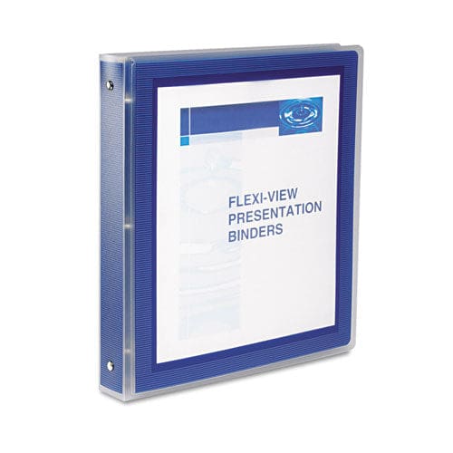 Avery Flexi-view Binder With Round Rings 3 Rings 1 Capacity 11 X 8.5 Navy Blue - School Supplies - Avery®