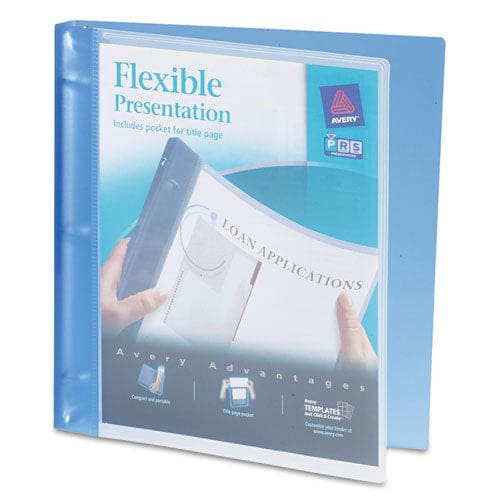 Avery Flexible View Binder With Round Rings 3 Rings 0.5 Capacity 11 X 8.5 Blue - School Supplies - Avery®