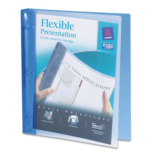 Avery Flexible View Binder With Round Rings 3 Rings 1 Capacity 11 X 8.5 Blue - School Supplies - Avery®