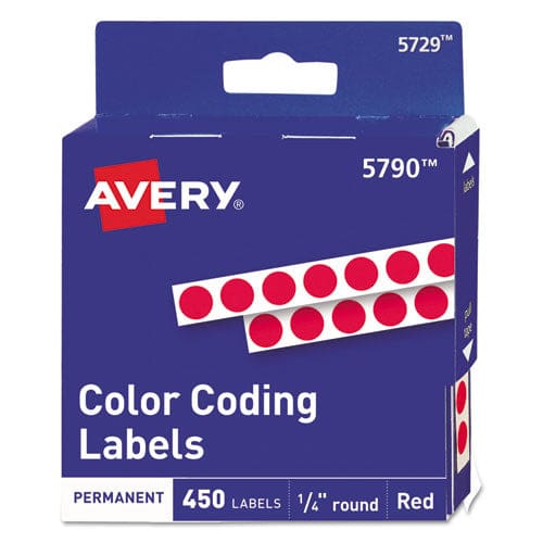 Avery Handwrite-only Permanent Self-adhesive Round Color-coding Labels In Dispensers 0.25 Dia Dark Blue 450/roll (5793) - Office - Avery®