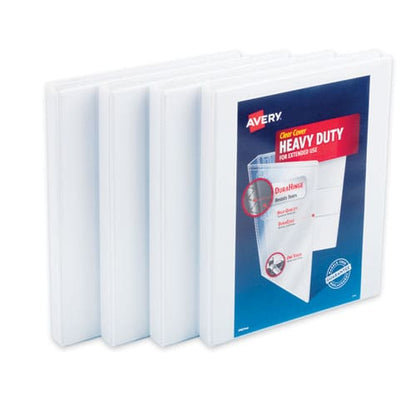 Avery Heavy-duty Non Stick View Binder With Durahinge And Slant Rings 3 Rings 0.5 Capacity 11 X 8.5 White 4/pack - School Supplies - Avery®