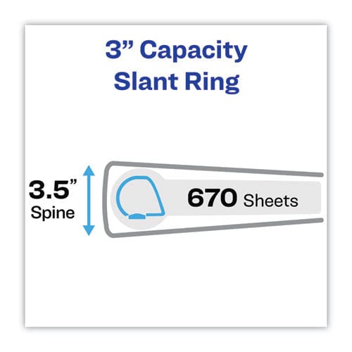 Avery Heavy-duty Non Stick View Binder With Durahinge And Slant Rings 3 Rings 3 Capacity 11 X 8.5 White 2/pack - School Supplies - Avery®