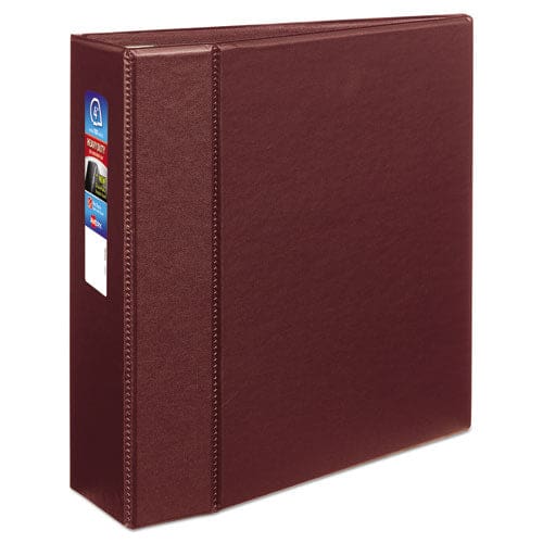 Avery Heavy-duty Non-view Binder With Durahinge And Locking One Touch Ezd Rings 3 Rings 4 Capacity 11 X 8.5 Maroon - School Supplies -