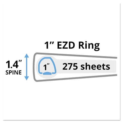 Avery Heavy-duty Non-view Binder With Durahinge And One Touch Ezd Rings 3 Rings 1 Capacity 11 X 8.5 Blue - School Supplies - Avery®