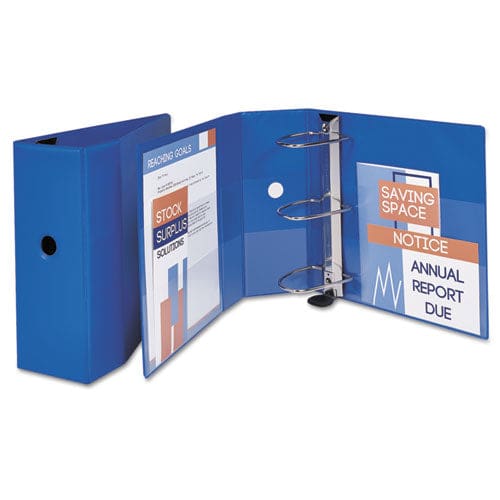Avery Heavy-duty Non-view Binder With Durahinge Locking One Touch Ezd Rings And Thumb Notch 3 Rings 5 Capacity 11 X 8.5 Blue - School