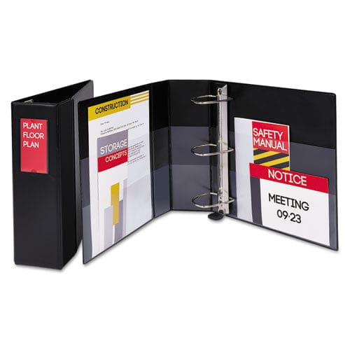Avery Heavy-duty Non-view Binder With Durahinge Three Locking One Touch Ezd Rings And Spine Label 4 Capacity 11 X 8.5 Black - School
