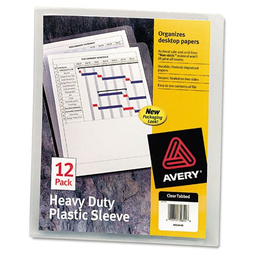 Avery Heavy-duty Plastic Sleeves Letter Size Clear 12/pack - Office - Avery®