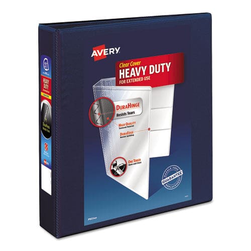 Avery Heavy-duty View Binder With Durahinge And One Touch Ezd Rings 3 Rings 1.5 Capacity 11 X 8.5 Navy Blue - School Supplies - Avery®