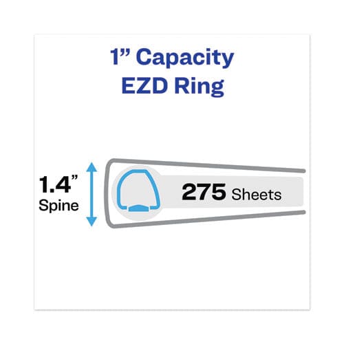 Avery Heavy-duty View Binder With Durahinge And One Touch Ezd Rings 3 Rings 1 Capacity 11 X 8.5 Black - School Supplies - Avery®