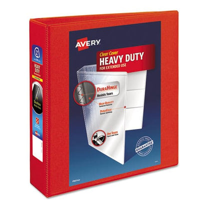 Avery Heavy-duty View Binder With Durahinge And One Touch Ezd Rings 3 Rings 2 Capacity 11 X 8.5 Red - School Supplies - Avery®