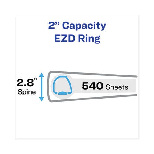 Avery Heavy-duty View Binder With Durahinge And One Touch Ezd Rings 3 Rings 2 Capacity 11 X 8.5 White - School Supplies - Avery®