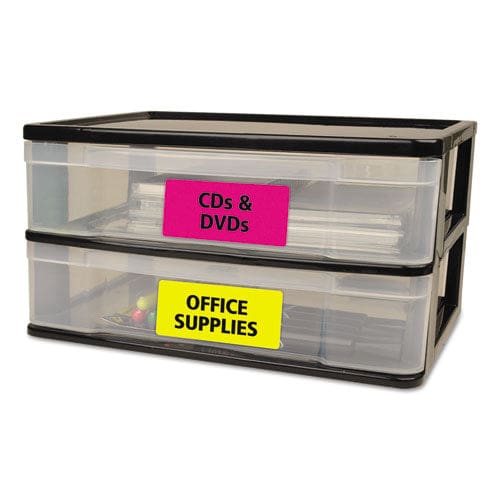 Avery High-vis Removable Laser/inkjet Id Labels 2 X 4 Asst. Neon 120/pack - Office - Avery®