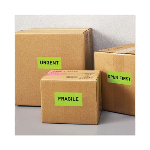 Avery High-visibility Permanent Laser Id Labels 2 X 4 Neon Green 1000/box - Office - Avery®