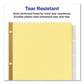 Avery Insertable Big Tab Dividers 5-tab Double-sided Gold Edge Reinforcing 11 X 8.5 Buff Clear Tabs 1 Set - School Supplies - Avery®