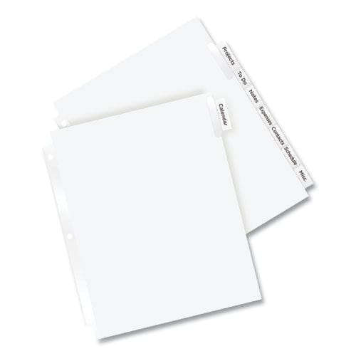 Avery Insertable Big Tab Dividers 8-tab 11.13 X 9.25 White Clear Tabs 1 Set - School Supplies - Avery®