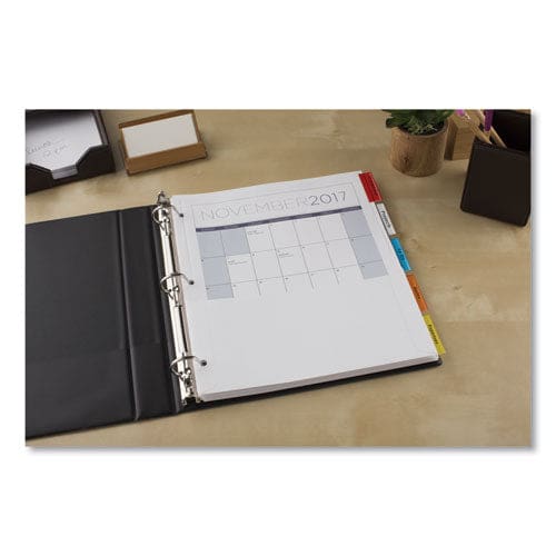 Avery Insertable Dividers W/single Pockets 5-tab 11.25 X 9.13 White 1 Set - School Supplies - Avery®