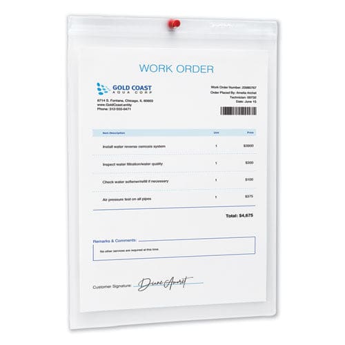 Avery Job Ticket Holders Heavy Gauge Vinyl 9 X 12 Clear 10/pack - School Supplies - Avery®