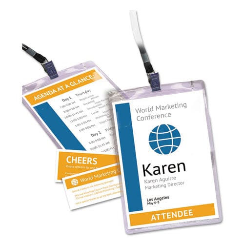 Avery Lanyard-style Badge Holder W/laser/inkjet Inserts Top Load 4.25 X 6 We 75/pk - Office - Avery®