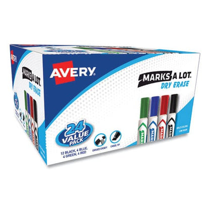 Avery Marks A Lot Desk-style Dry Erase Marker Value Pack Broad Chisel Tip Assorted Colors 24/pack (98188) - School Supplies - Avery®