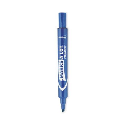 Avery Marks A Lot Large Desk-style Permanent Marker Broad Chisel Tip Blue Dozen (8886) - School Supplies - Avery®