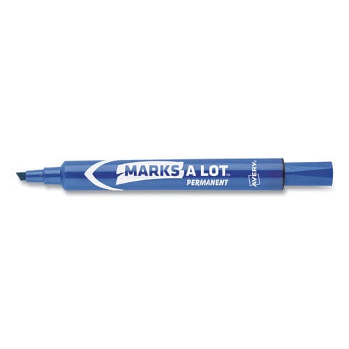 Avery Marks A Lot Large Desk-style Permanent Marker Broad Chisel Tip Blue Dozen (8886) - School Supplies - Avery®