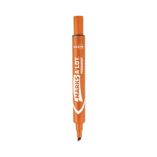 Avery Marks A Lot Large Desk-style Permanent Marker Broad Chisel Tip Orange Dozen (8883) - School Supplies - Avery®