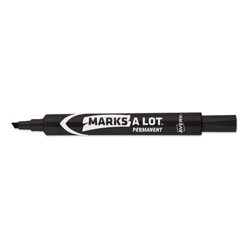 Avery Marks A Lot Large Desk-style Permanent Marker Broad Chisel Tip Yellow Dozen (8882) - School Supplies - Avery®