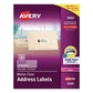 Avery Matte Clear Easy Peel Mailing Labels W/ Sure Feed Technology Inkjet Printers 1.33 X 4 Clear 14/sheet 25 Sheets/pack - Office - Avery®