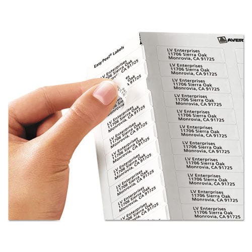 Avery Matte Clear Easy Peel Mailing Labels W/ Sure Feed Technology Laser Printers 0.5 X 1.75 Clear 80/sheet 25 Sheets/box - Office - Avery®