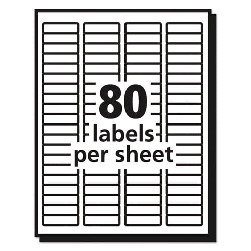 Avery Matte Clear Easy Peel Mailing Labels W/ Sure Feed Technology Laser Printers 0.5 X 1.75 Clear 80/sheet 25 Sheets/box - Office - Avery®