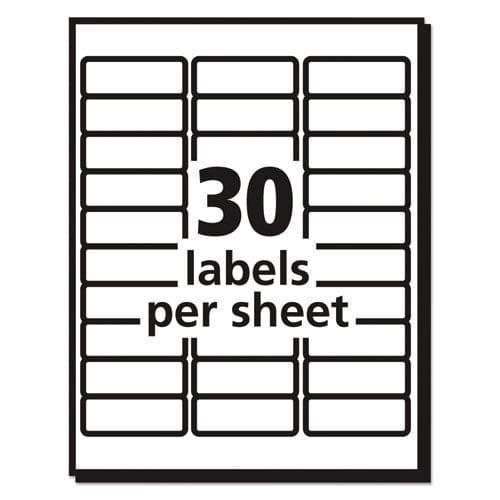 Avery Matte Clear Easy Peel Mailing Labels W/ Sure Feed Technology Laser Printers 1 X 2.63 Clear 30/sheet 25 Sheets/box - Office - Avery®