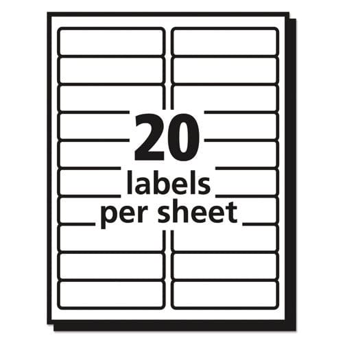 Avery Matte Clear Easy Peel Mailing Labels W/ Sure Feed Technology Laser Printers 1 X 4 Clear 20/sheet 50 Sheets/box - Office - Avery®