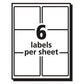 Avery Matte Clear Easy Peel Mailing Labels W/ Sure Feed Technology Laser Printers 3.33 X 4 Clear 6/sheet 50 Sheets/box - Office - Avery®