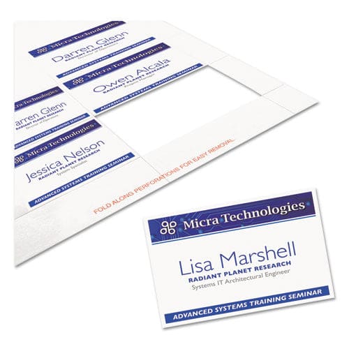 Avery Name Badge Insert Refills Horizontal/vertical 2 1/4 X 3 1/2 White 400/box - Office - Avery®